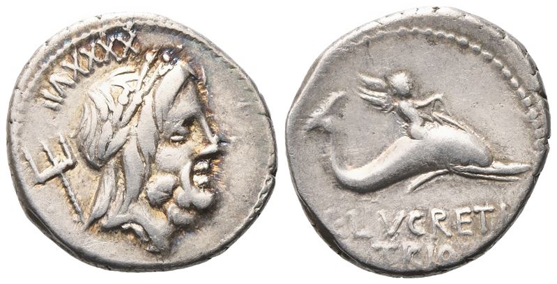 L. Lucretius Trio, Denarius, 76 Bc; Ar (3,80 G; 18,4 MM; 6 H)