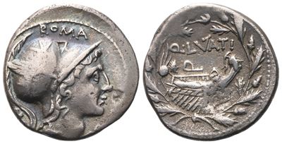 Q. Lutatius Cerco, Denarius, 109-108 Bc; Ar (3,86 G; 19 MM; 9 H)