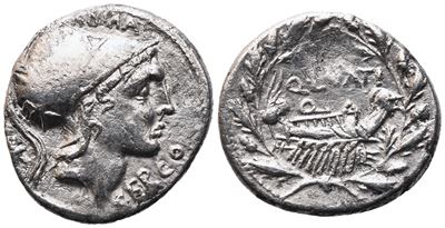 Q. Lutatius Cerco, Denarius, Rome, 109-108 Bc; Ar (3,68 G; 20 G; 2 H)