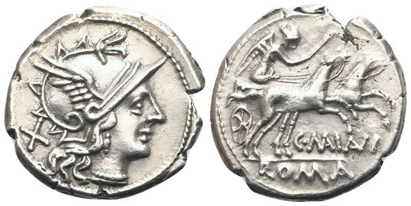 C. Maianius, Denarius, Rome, 153 BC; AR (3,70 g; 18,5 mm; 9 h)