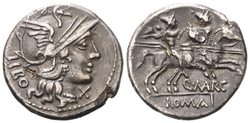 Q. Marcius Libo, Denarius, 148 Bc; Ar (2,94 G; 19 MM; 6 H)
