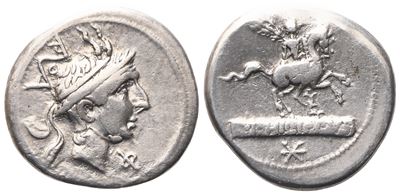 L. Marcius Philippus, Denarius, 113-112 Bc; Ar (3,78 G; 18,9 MM; 5 H)