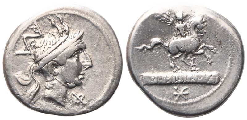 L. Marcius Philippus, Denarius, 113-112 Bc; Ar (3,78 G; 18,9 MM; 5 H)