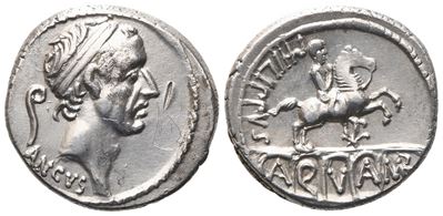L. Marcius Philippus, Denarius, 56 Bc; Ar (3,73 G; 18 MM; 11 H)