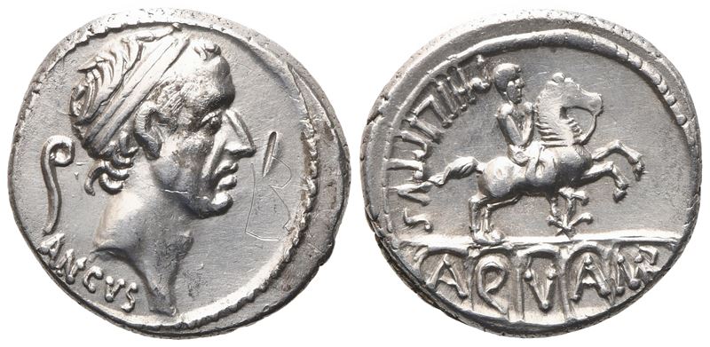 L. Marcius Philippus, Denarius, 56 Bc; Ar (3,73 G; 18 MM; 11 H)