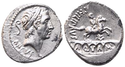 L. Marcius Philippus, Denario romano (57 a.C.), AR