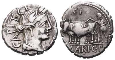 C. Marius Capito, Denarius, 81 Bc; Ar (3,85 G; 17,2 MM; 9 H)
