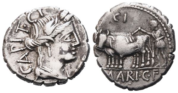 C. Marius Capito, Denarius, 81 BC; AR (3,85 g; 17,2 mm; 9 h)