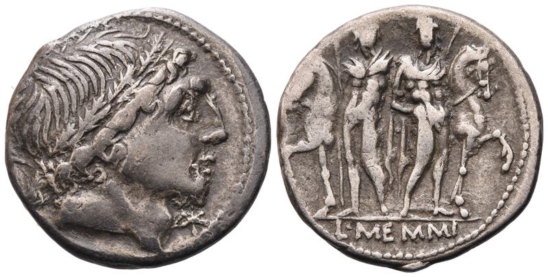 L. Memmius, Denarius, 109-108 Bc; Ar (3,89 G; 19,3 MM; 7 H)