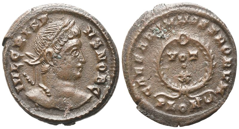 Crispus Caesar (317-326), Nummus, Londinium; Æ (2,72 G; 19,8 MM; 7 H)