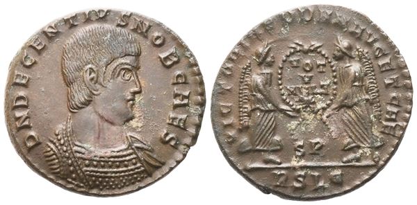 Decentius Caesar (351-353), Nummus, Londinium; Æ (2,72 g; 19,8 mm; 7 h)