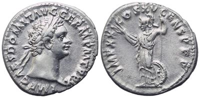 Domitian (81-96), Dearius, Rome, 90-91; Ar (3,52 G; 18,7 MM; 6 H)