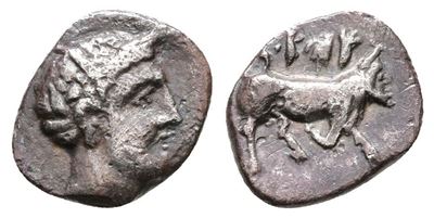 Sicily, Panormos As Ziz, C. 405-380 Bc. Ar Litra (11 MM, 0.82 G).