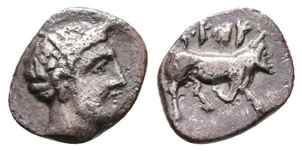 Sicily, Panormos as Ziz, c. 405-380 BC. AR Litra (11 mm, 0.82 g).
